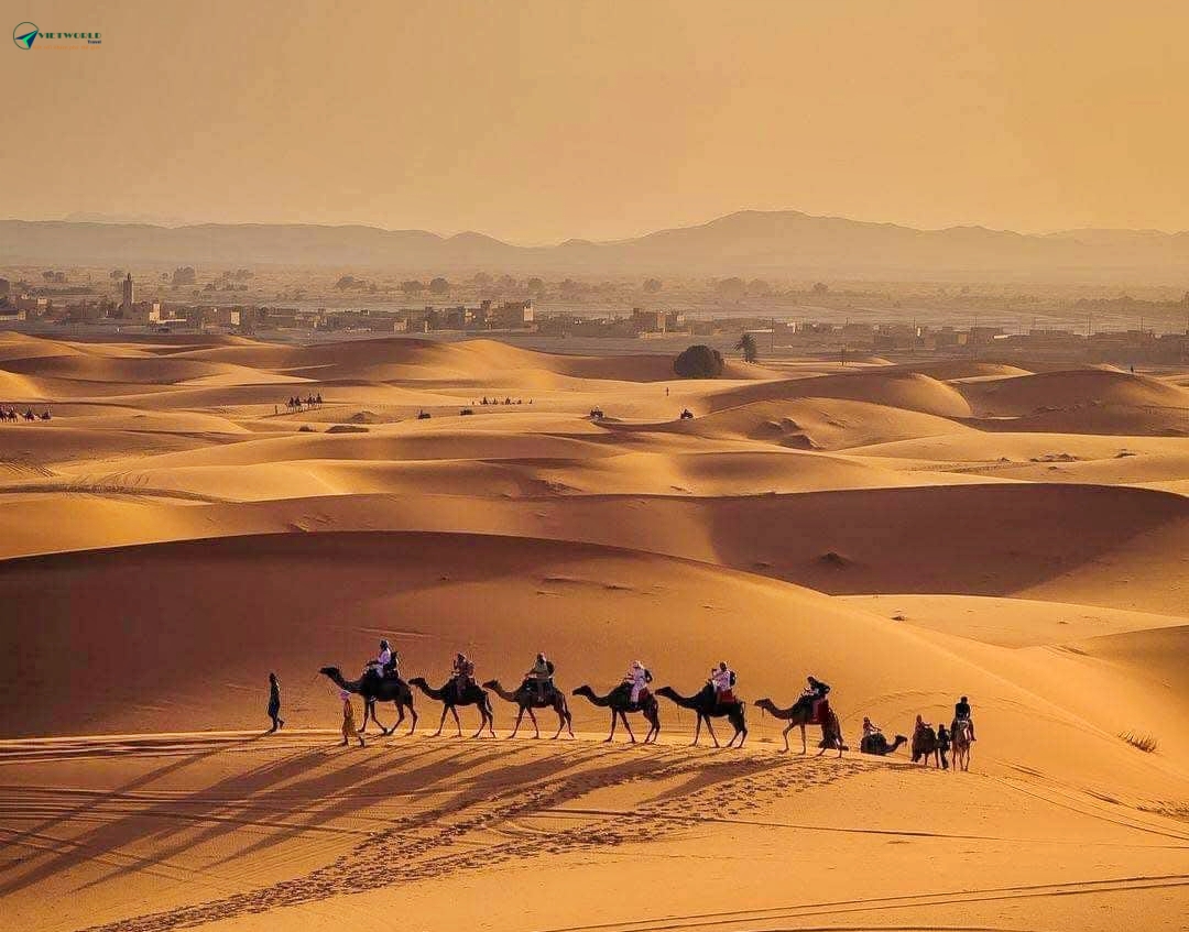 Du lịch Maroc Cưỡi lạc đà sa mạc sahara