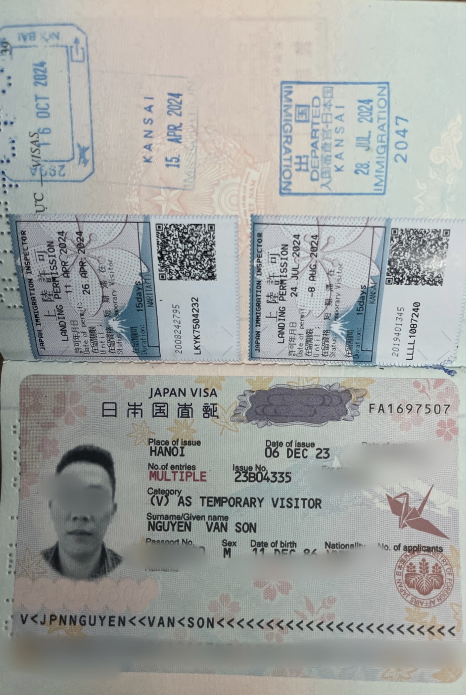Visa du lịch Nhật Bản nhiều lần