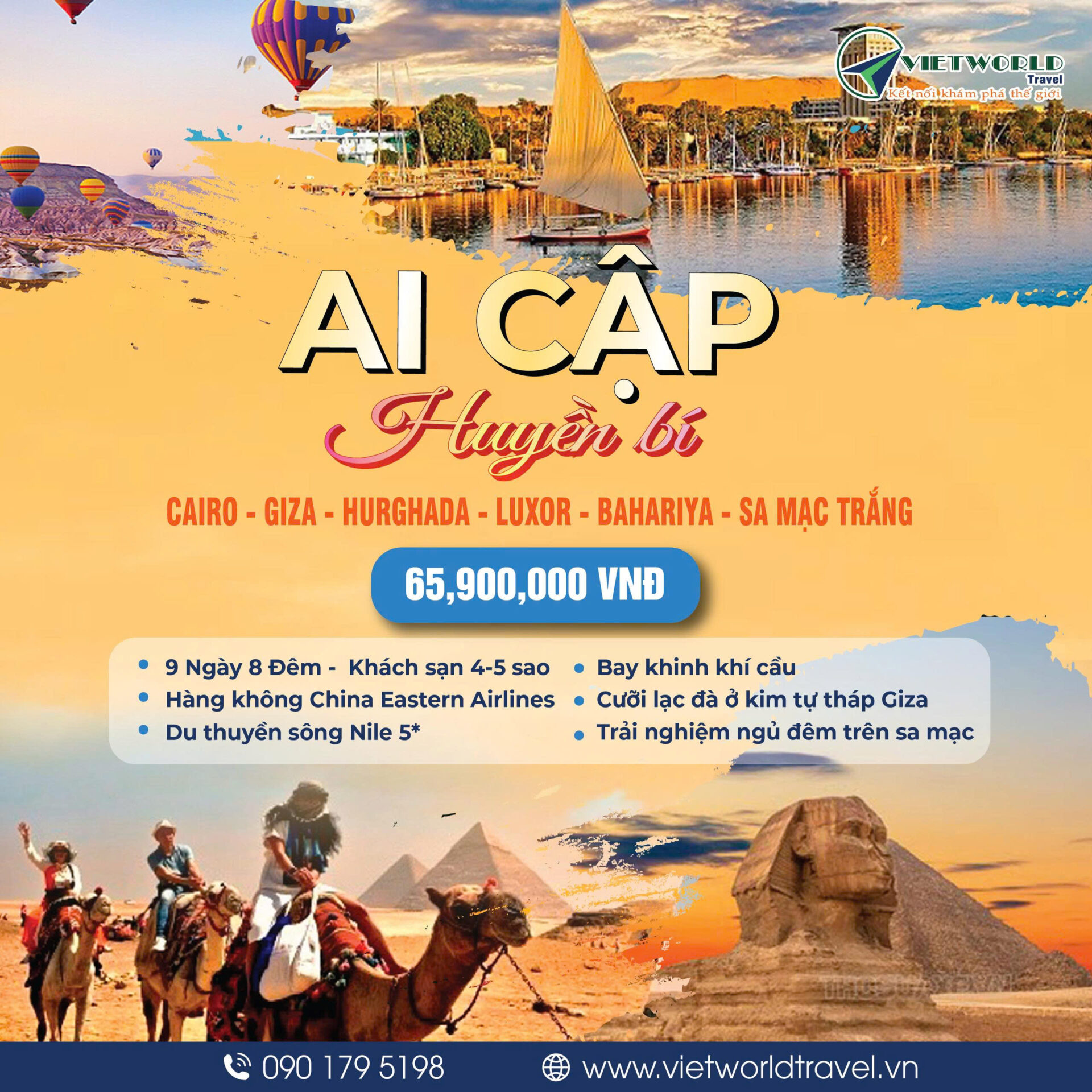 Tour Ai Cập 9N8Đ