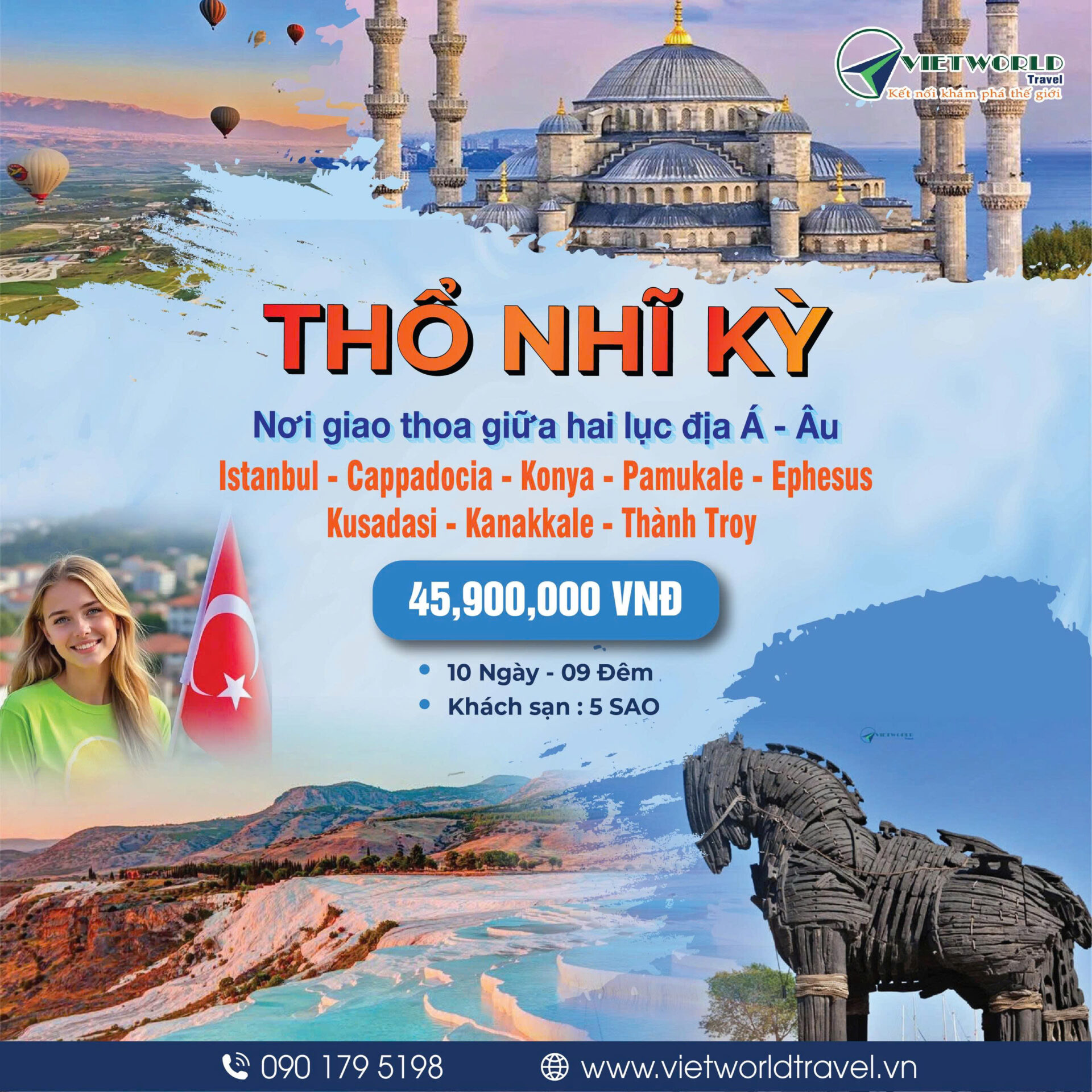 Tour Thổ Nhĩ Kỳ 10 Ngày 09 Đêm