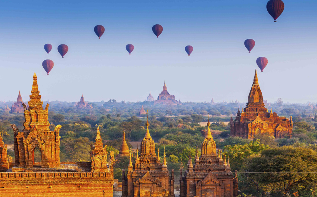 Top 5 điểm du lịch hấp dẫn nhất Myannar 6 Bay kinh khí cầu Bagan ngắm Hoàng hôn
