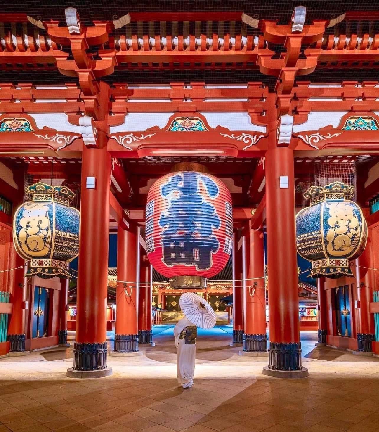 6 Góc Check-in Đẹp Nhất Khi Du Lịch Tokyo 1 Du lịch Tokyo - Góc chụp hình chủa Asakusa