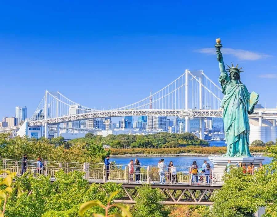 Bản sao tượng nữ thần tự do - Vịnh Odaiba - Tokyo